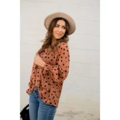 Polka Dot Drawstring Blouse 30 Polka Dot Drawstring Blouse -Women's Clothing Store BB 1764 51a76d57 d080 4231 a5c1 7d31d72c930b