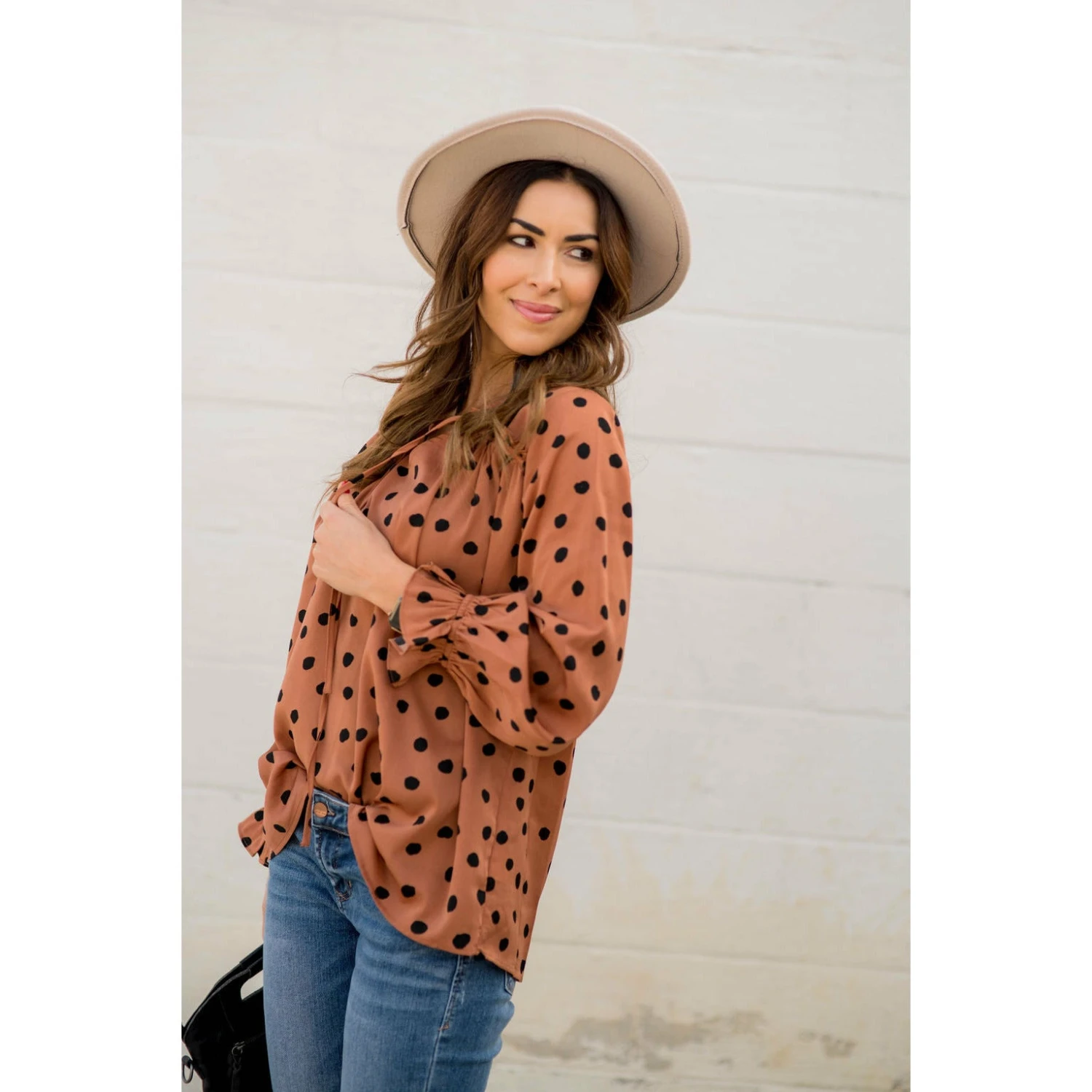 Polka Dot Drawstring Blouse 15 Polka Dot Drawstring Blouse - Image 15