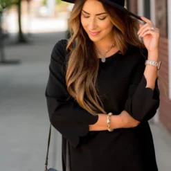 Scalloped Edge 3/4 Sleeve Blouse -Women's Clothing Store BB 1764 f19579fb 9a74 487e a403 0bc69e3f0c2f 627826