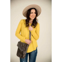 Cotton Slub Long Sleeve Tee -Women's Clothing Store BB 1765