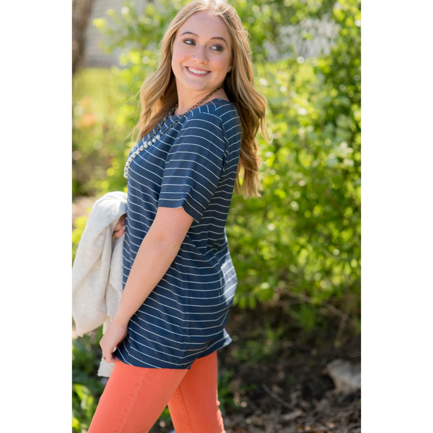 Textured Striped Blouse 7 Textured Striped Blouse - Image 7