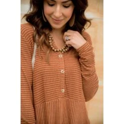 Triple Button Striped Peplum Tee -Women's Clothing Store BB 1768 9d95a6a3 aed9 4a01 a183 86af0cd1e653 615765