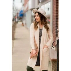 Ribbed Texture Cardigan -Women's Clothing Store BB 1774 a0c9a7c6 d215 4531 98e7 54a668b941d3