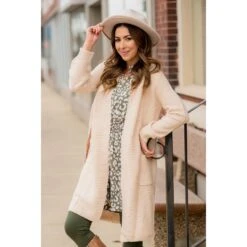 Ribbed Texture Cardigan -Women's Clothing Store BB 1802 ce6129f0 c26a 4e19 82c2 a6d9ddefe925