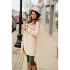 Ribbed Texture Cardigan -Women's Clothing Store BB 1807 25010dec 27a6 4e6b ab27 766a9d8bfbe4