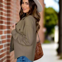 Thermal Raw Edge Shacket -Women's Clothing Store BB 1813 98e3ec8d c625 47ee 8c9d 2d7dcd112d93 166129