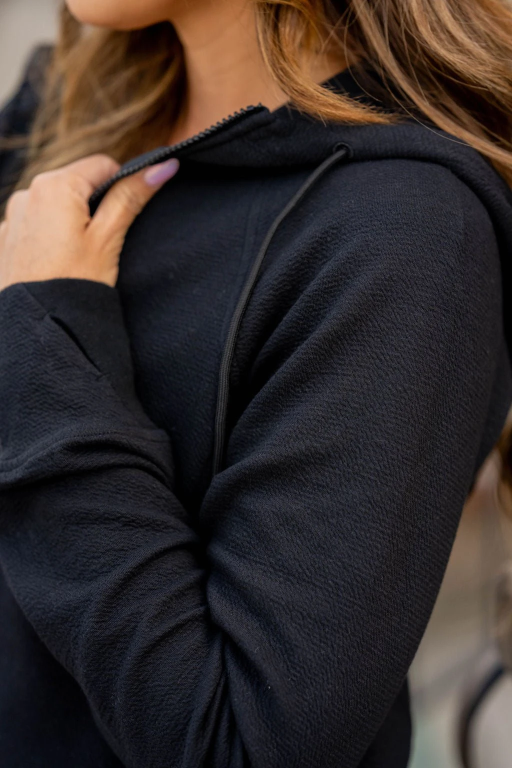 Subtle Textured Zip Up Sweatshirt 5 Subtle Textured Zip Up Sweatshirt - Image 5