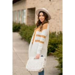 Striped Accent Knit Tunic Cardigan -Women's Clothing Store BB 1843 dd8de795 13c5 40c8 b303 4552af2e1c1b