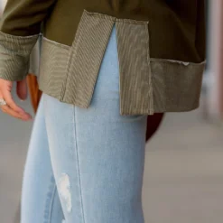 Detailed V Sweatshirt -Women's Clothing Store BB 1852 cf8473f0 36c6 4803 b2a4 ec73ab519b1b 841597