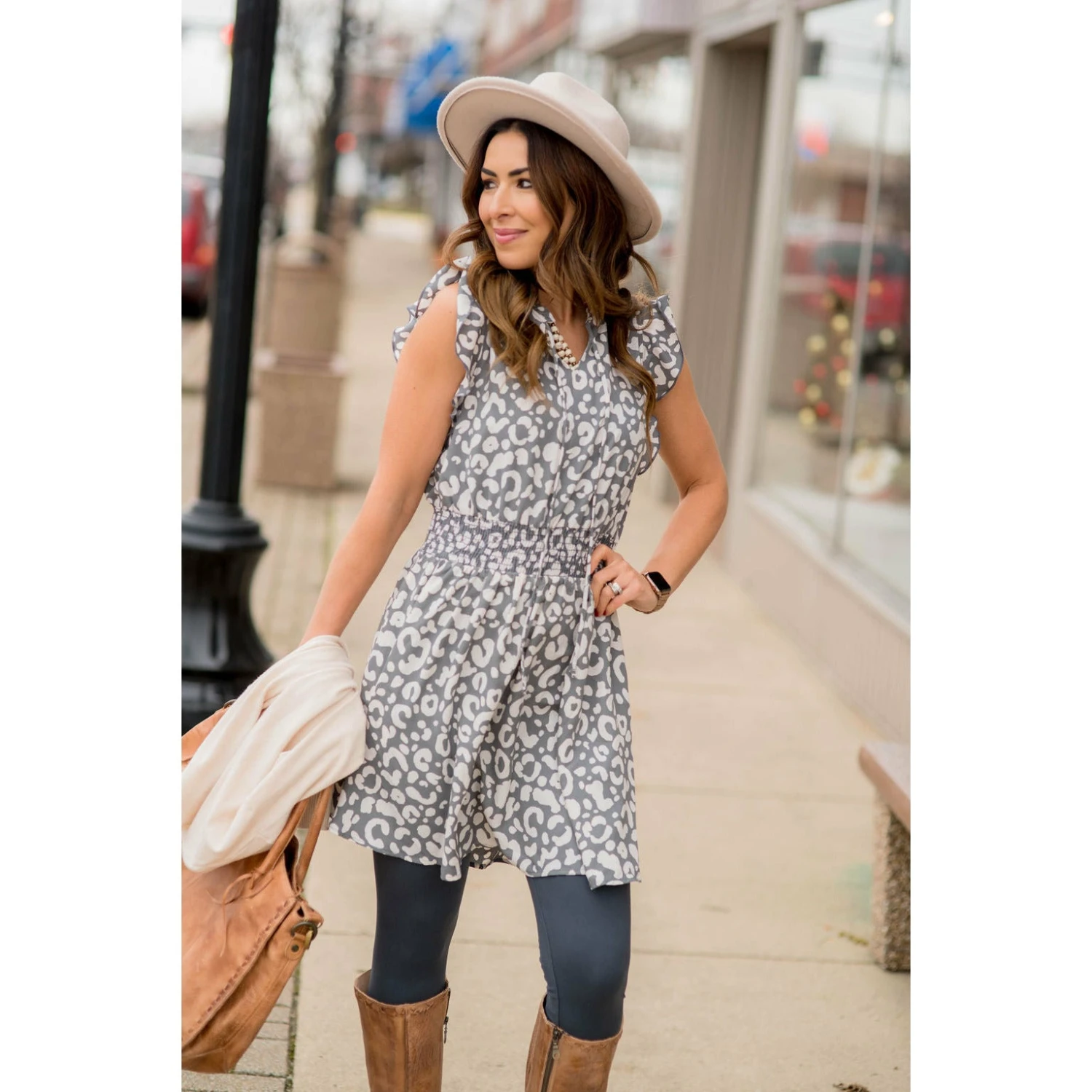 Leopard Drawstring Dress 12 Leopard Drawstring Dress - Image 12