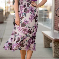 Full Bloom Ruffle Bottom Midi Skirt