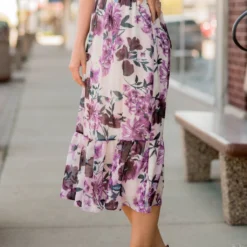 Full Bloom Ruffle Bottom Midi Skirt -Women's Clothing Store BB 1875 317588