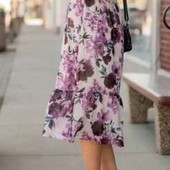 Full Bloom Ruffle Bottom Midi Skirt -Women's Clothing Store BB 1877 983930