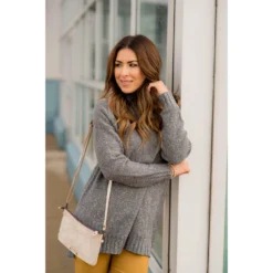 Ribbed Trim Turtleneck Tunic -Women's Clothing Store BB 1903 9453ac4c 7af5 42ed 8b30 fa16cfad026c