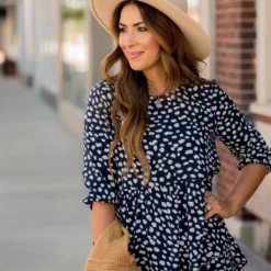 Ruffle Cheetah Blouse