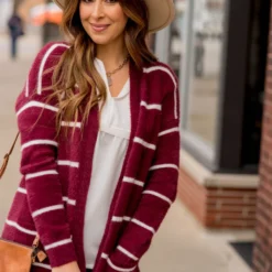 Striped Fuzzy Cardigan -Women's Clothing Store BB 1932 d629706a ca22 46f7 b4b9 377fc75a03cc 663960
