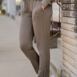 Zipper Bottom Drawstring Pants