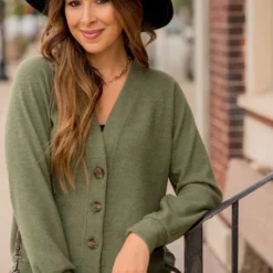 So Soft Relaxed Button Cardigan -Women's Clothing Store BB 1939 646584