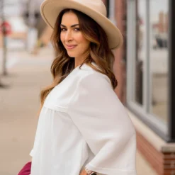 Bell Sleeve Peplum V Blouse 39 Bell Sleeve Peplum V Blouse -Women's Clothing Store BB 1955 5a1feaff eddc 4005 a248 e4db263beeab 617350