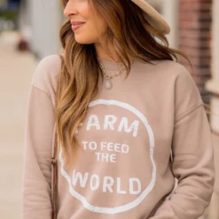 Farm To Feed The World Graphic Crewneck