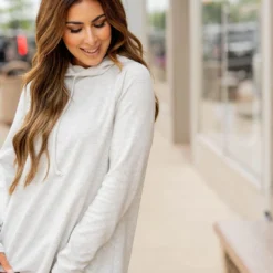 Heathered Side Zip Hoodie -Women's Clothing Store BB 1972 0257b40e 4fa3 40b5 a543 bf8a494ee755 583427