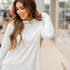 Heathered Side Zip Hoodie -Women's Clothing Store BB 1976 978f3138 2486 4913 b441 2b1bf85d45ed 797706