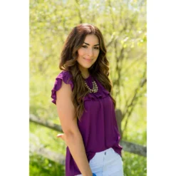 Betsey's Bibbed Ruffle Sleeved Blouse -Women's Clothing Store BB 1977 1fb47f12 282e 4c85 b866 fce3504cff93