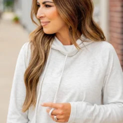 Heathered Side Zip Hoodie -Women's Clothing Store BB 1981 1ab91ebb 862f 421f 9251 c7fb594f52b3 865591