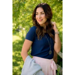 Short Sleeve Textured Pocket Tee 29 Short Sleeve Textured Pocket Tee -Women's Clothing Store BB 2001 scaled 846585