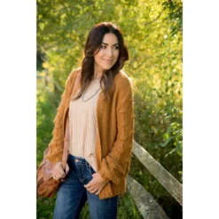 Knitted Detailed Sleeve Cardigan -Women's Clothing Store BB 2002 288575