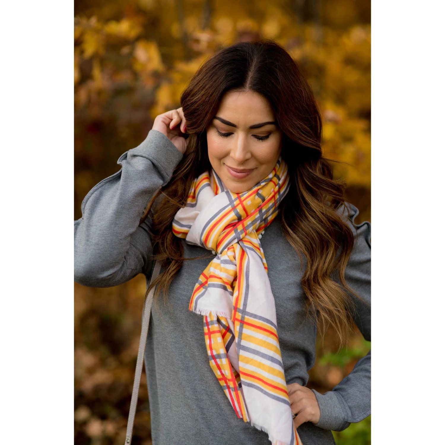 Delicately Lined Rich Basic Scarf 2 Delicately Lined Rich Basic Scarf - Image 2