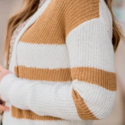 Striped Accent Knit Tunic Cardigan -Women's Clothing Store BB 2040 5a3a7d19 83ef 4cc2 9626 5d45e79f4b92 923492