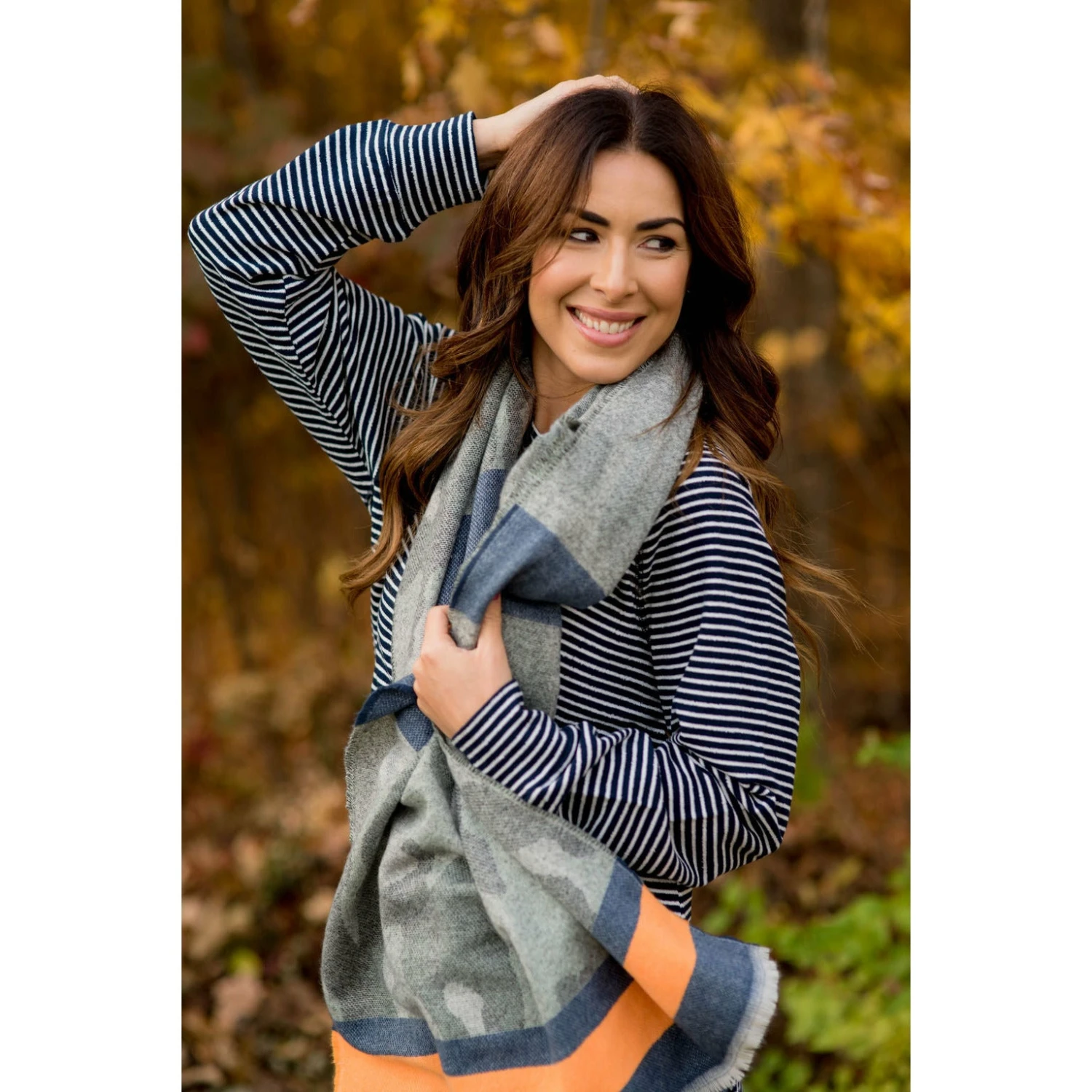 Snazzy Blocked Camo Blanket Scarf 11 Snazzy Blocked Camo Blanket Scarf - Image 11