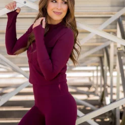 Cropped Half Zip Active Sweatshirt 16 Cropped Half Zip Active Sweatshirt -Women's Clothing Store BB 2051 916962