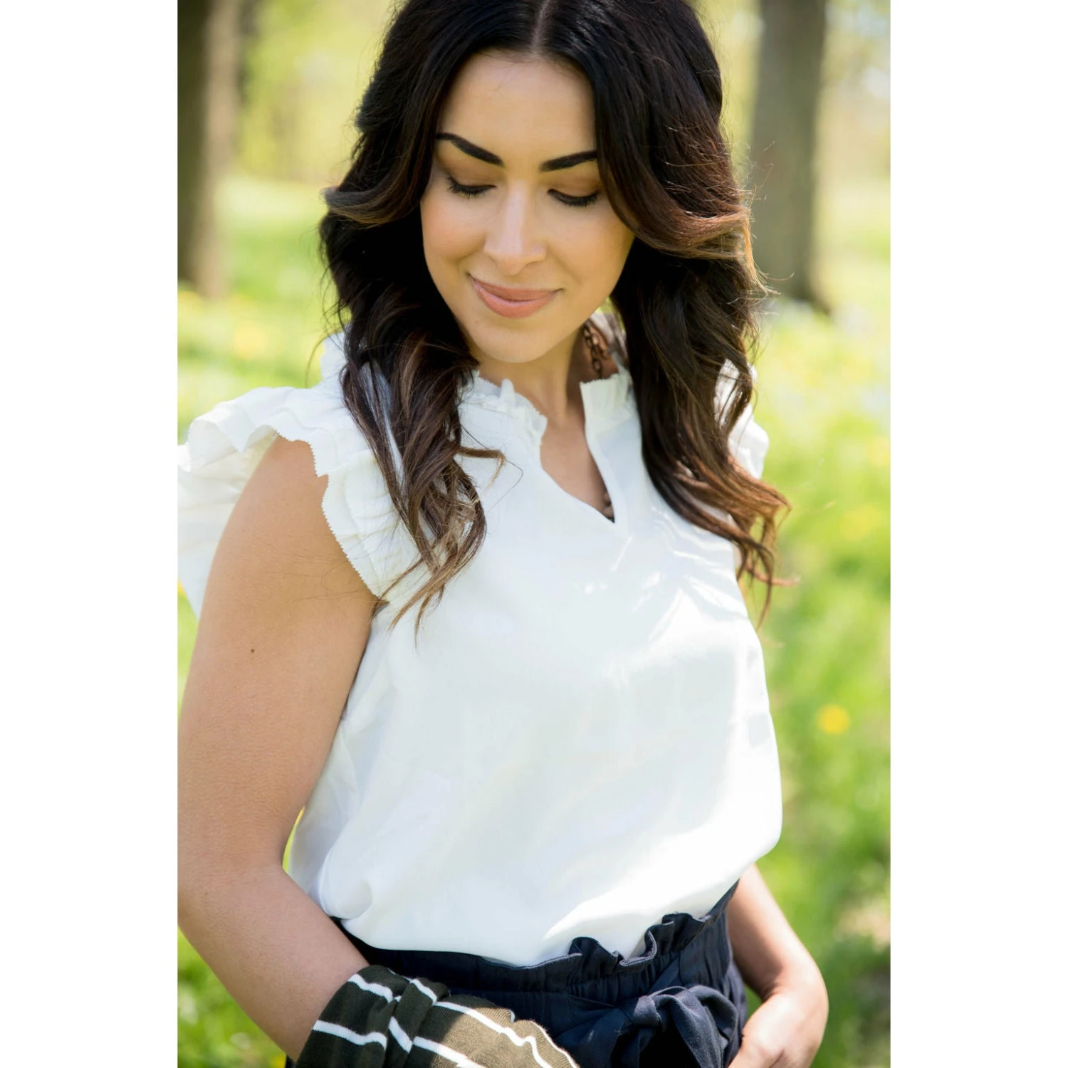 V-Neck Ruffle Tank 9 V-Neck Ruffle Tank - Image 9