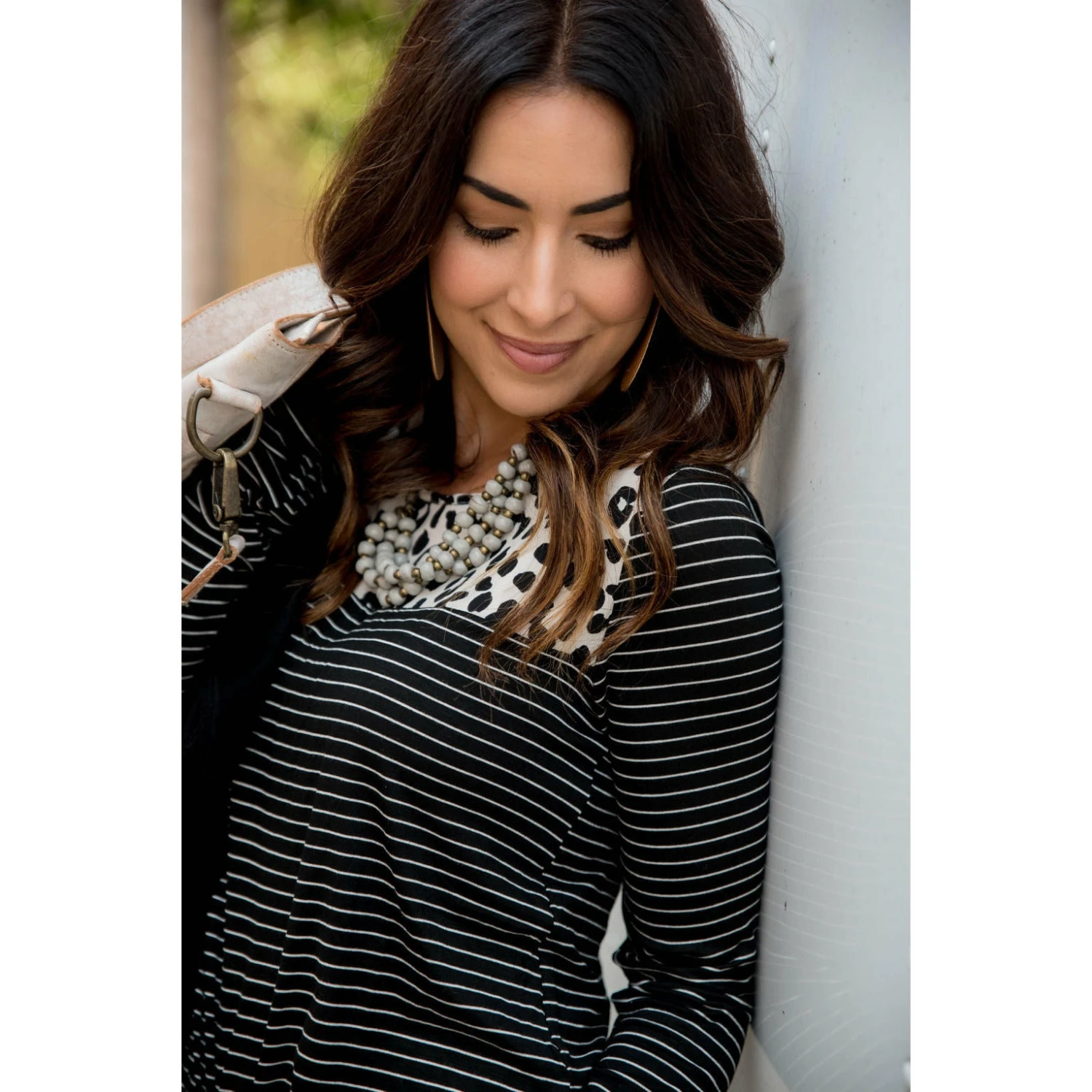 Leopard Top Striped Long Sleeve 2 Leopard Top Striped Long Sleeve - Image 2