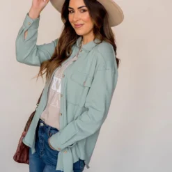 Basic Raw Edge Shacket -Women's Clothing Store BB 2079 f874f5a8 b9f0 4340 8d56 0f2a9572dffa 232229