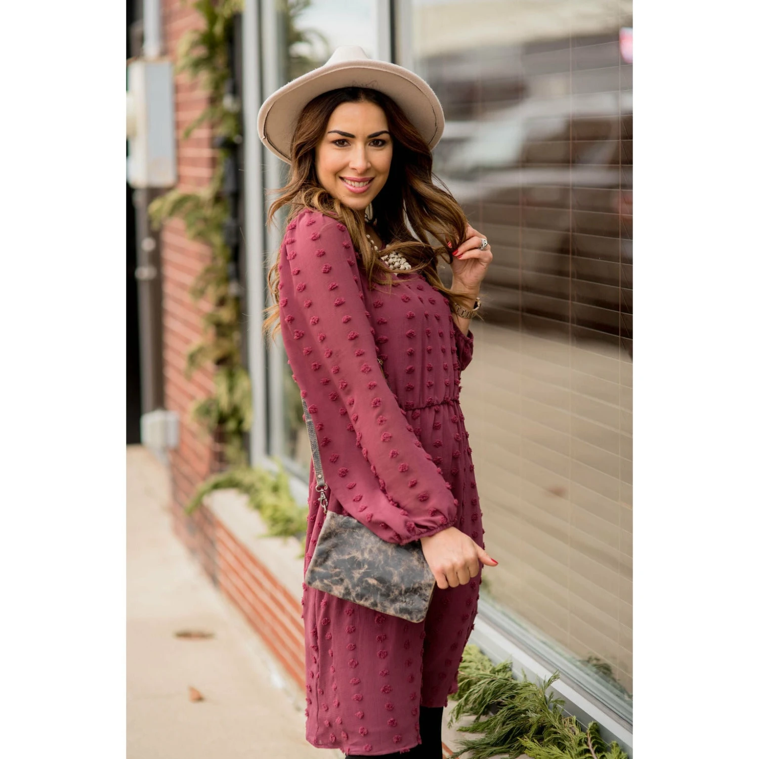 Swiss Dot Puff Sleeve Dress 2 Swiss Dot Puff Sleeve Dress - Image 2