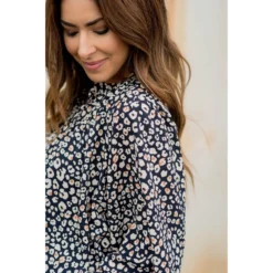 Pop Of Color Leopard Blouse -Women's Clothing Store BB 2096 3e37a1bd 856d 455c bca0 7969b39498f2