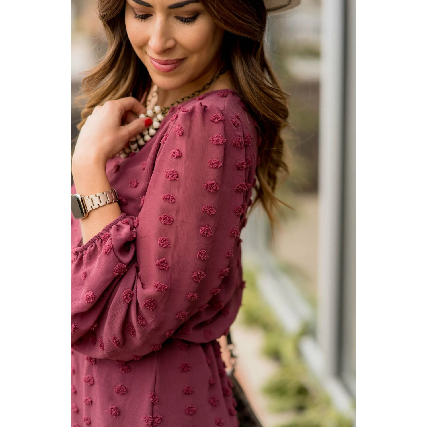 Swiss Dot Puff Sleeve Dress 4 Swiss Dot Puff Sleeve Dress - Image 4