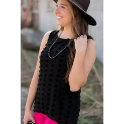 Textured Dot Tank -Women's Clothing Store BB 2100