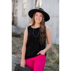 Textured Dot Tank -Women's Clothing Store BB 2105