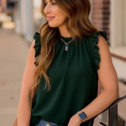 Dressy Ruffle Cinch Tank Blouse -Women's Clothing Store BB 2112 7f5eb607 c19e 4e6a 8d8a e34a1298f6d9 296461