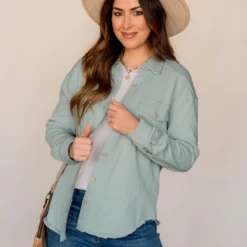 Basic Raw Edge Shacket -Women's Clothing Store BB 2121 582ddaa0 b168 4eba b7db 0da63290ca14 252717