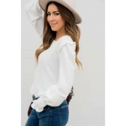 Swiss Dotted Ruffle Shoulder Blouse 24 Swiss Dotted Ruffle Shoulder Blouse -Women's Clothing Store BB 2130 6ab06f3a 3e30 4d72 88e6 310ccd50278d