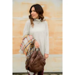 Side Button Knit Cowl Neck -Women's Clothing Store BB 2133