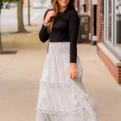 Mini Dottie Tiered Maxi Skirt 30 Mini Dottie Tiered Maxi Skirt -Women's Clothing Store BB 2143 244470