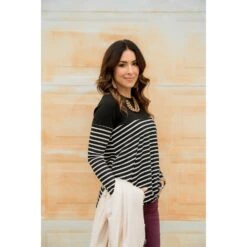 Striped Thermal Top Side Knot Tee 29 Striped Thermal Top Side Knot Tee -Women's Clothing Store BB 2154 da9c124f b4d1 45a7 953d 168d5c50dd7e