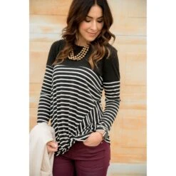 Striped Thermal Top Side Knot Tee 22 Striped Thermal Top Side Knot Tee -Women's Clothing Store BB 2155 6678aa7f f83b 4b61 bf71 79f87a0f9020