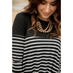 Striped Thermal Top Side Knot Tee 27 Striped Thermal Top Side Knot Tee -Women's Clothing Store BB 2159 210079e3 8a48 4de9 baa4 17b814ee603f